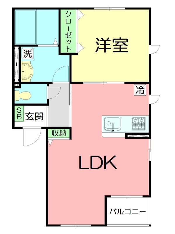 サウス・ウィンドーⅡ 202号室 間取り