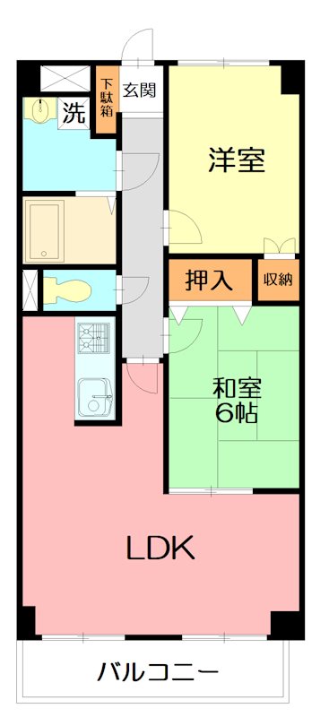 クレール見取 403号室 間取り