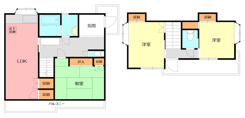 松田町松田庶子貸戸建住宅 間取り