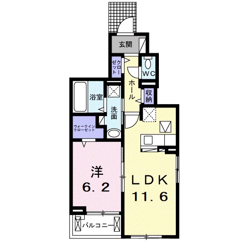 スプリングス・Ｂ 101号室 間取り