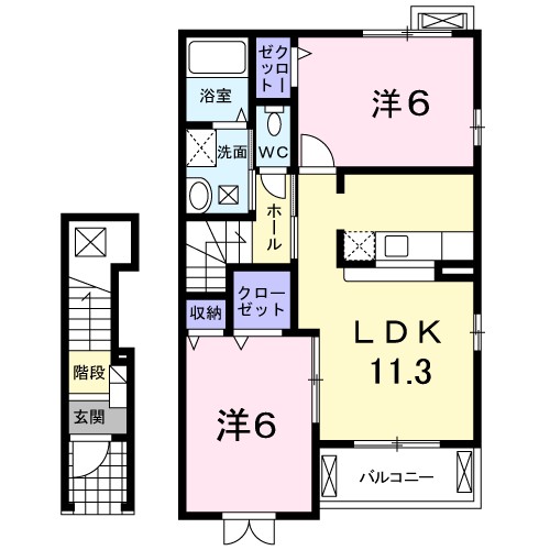 テネラメンテ 203号室 間取り