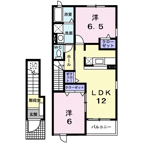 ベルメゾン参番館 202号室 間取り