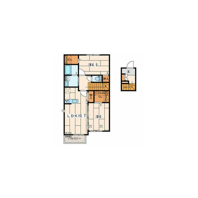 ハレマハナ 201号室 間取り