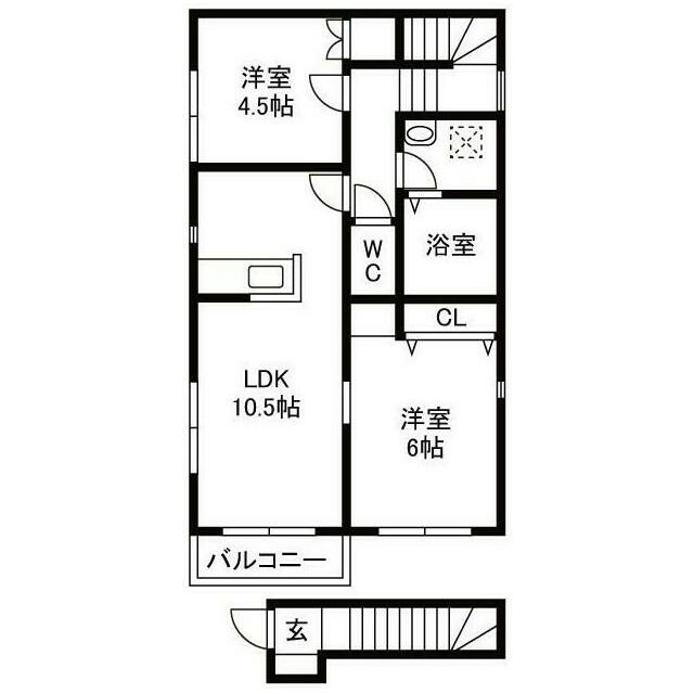 ラパンセレッソ Ⅲ号室 間取り