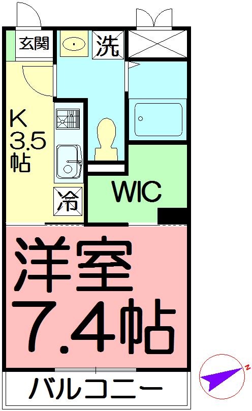 ラピスリーオ 403号室 間取り