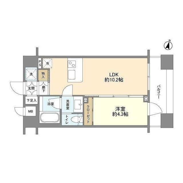 ダイナシティ湘南台 304号室 間取り