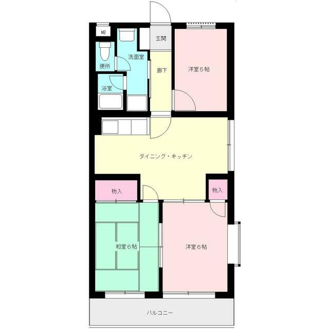 チェリーハイムⅡ 501号室 間取り