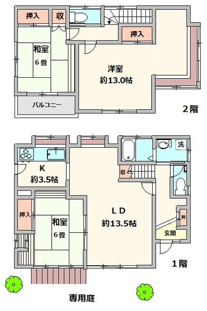座間市西栗原1丁目戸建 間取り