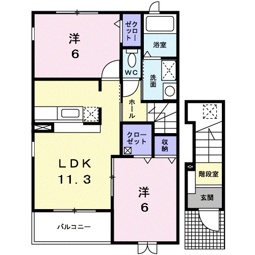 Ｙ．クルメン 201号室 間取り