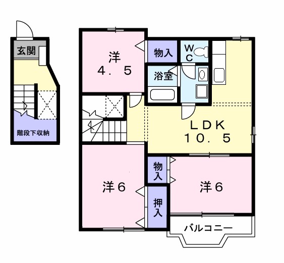 ブロードハウス 201号室 間取り