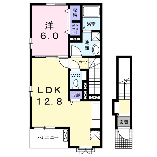 フラットm’s-1 201号室 間取り