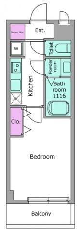 ＬＯＣ&rsquo;Ｓ　ＹＯＫＯＤＡＩ 225号室 間取り