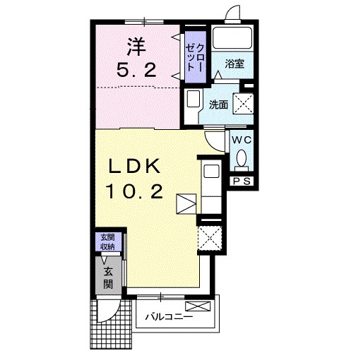 シェーン・ハイト 103号室 間取り