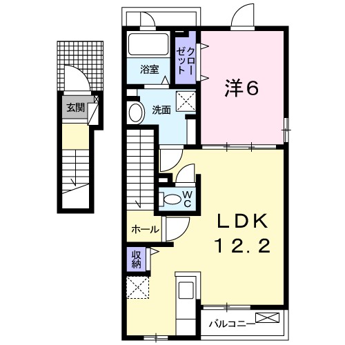 グラース メゾン 201号室 間取り