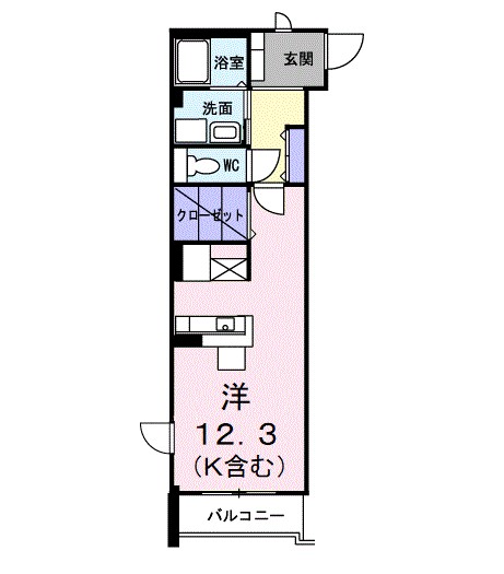 ウエスト メゾン 205号室 間取り