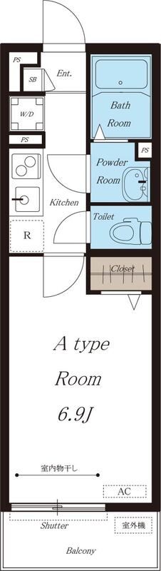 リブリ・ソレイユ長後 201号室 間取り