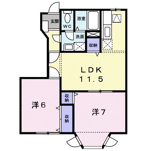 モンラルジュ８番館 102号室 間取り