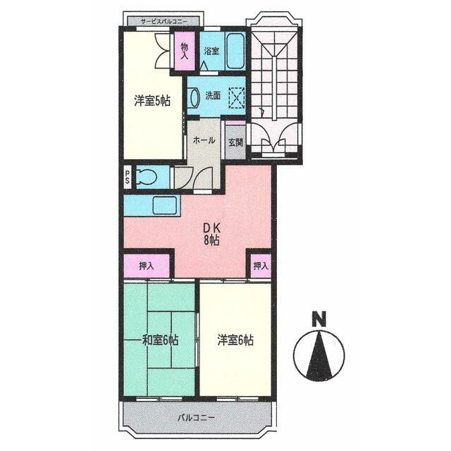 クレール横山 203号室 間取り