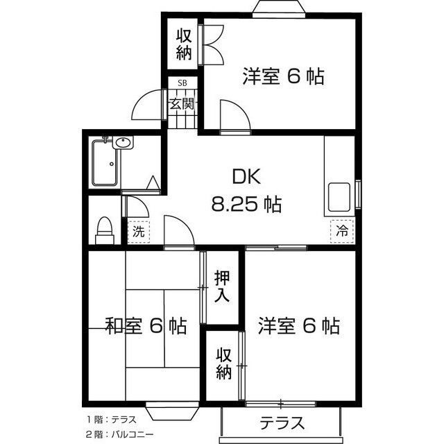 メンバーズタウン厚木A棟 202号室 間取り