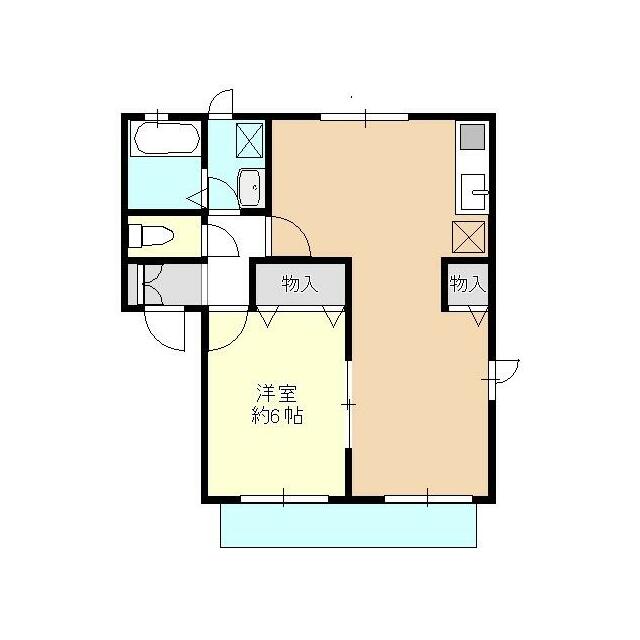 スカイヒルズＢ 101号室 間取り
