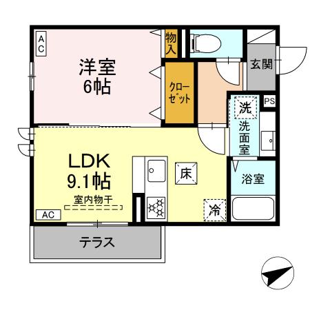 グリーンハウス 101号室 間取り