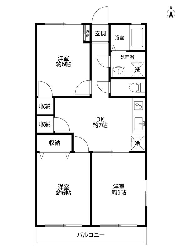 キャッスル希望 403号室 間取り