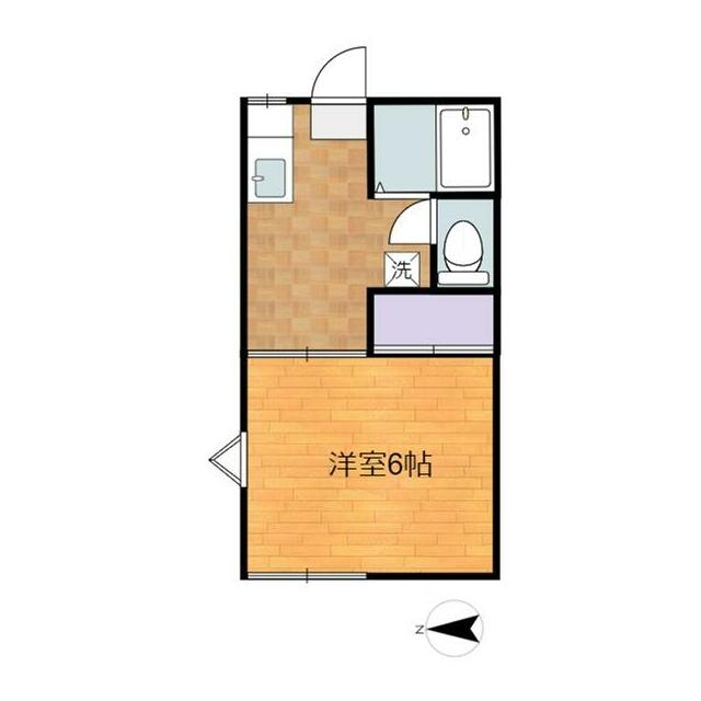 稲荷山ハイツ 1-A号室 間取り