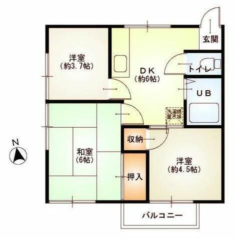ハイライフ辻堂 201号室 間取り