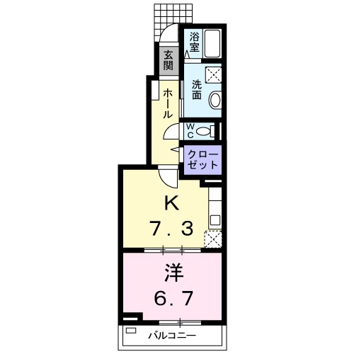 サクララン 103号室 間取り