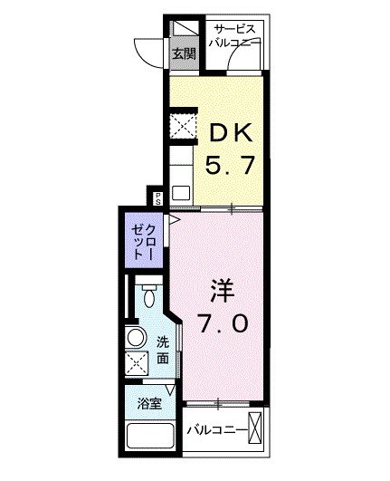 カシータ　テラス　湘南 305号室 間取り
