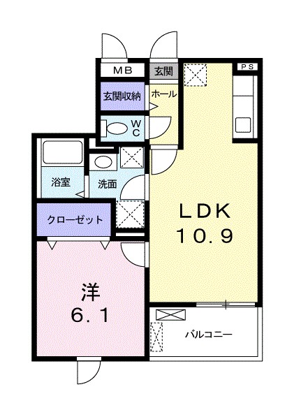 グリーンビラ郷美 403号室 間取り