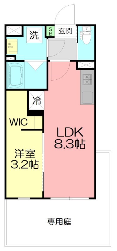 仮）伊勢原市桜台３丁目計画 104号室 間取り