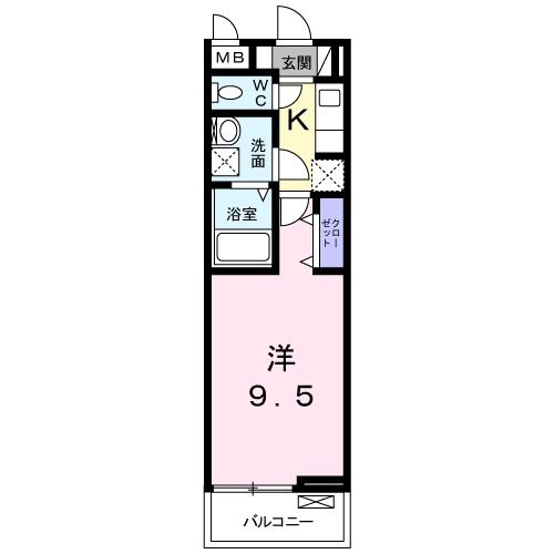 アライブ湘南 304号室 間取り