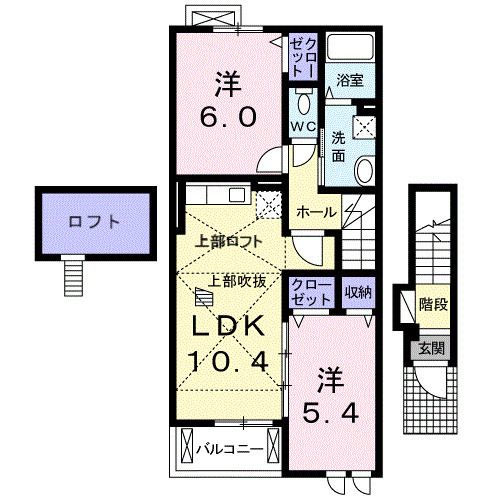 Ｔ．Ｔ．Ｍ．Ⅱ 204号室 間取り