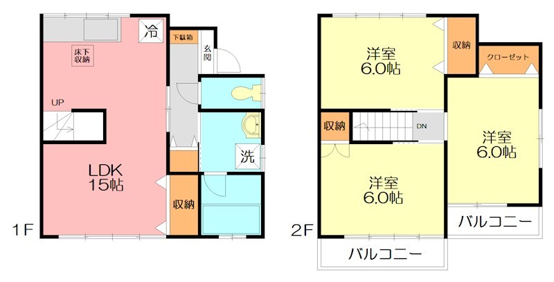 やすらぎハイツ　Ａ棟 6号室 間取り