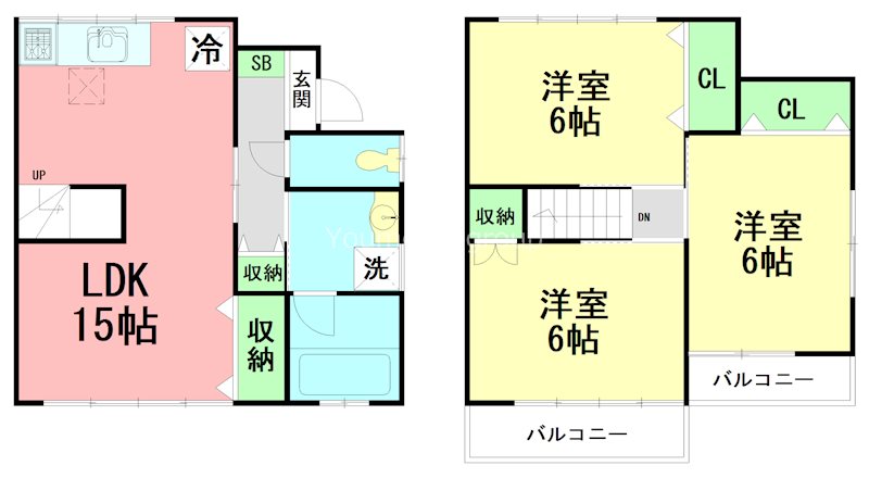 やすらぎハイツ A棟 6号室 間取り