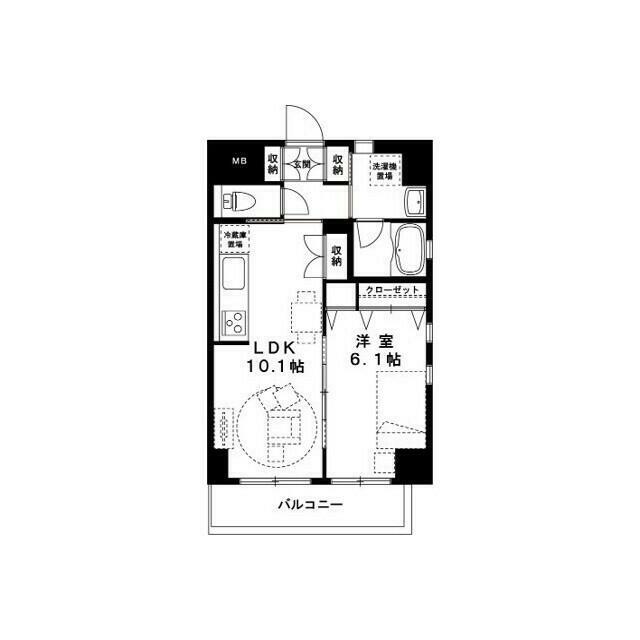 グランデュールⅢ江ノ島 402号室 間取り