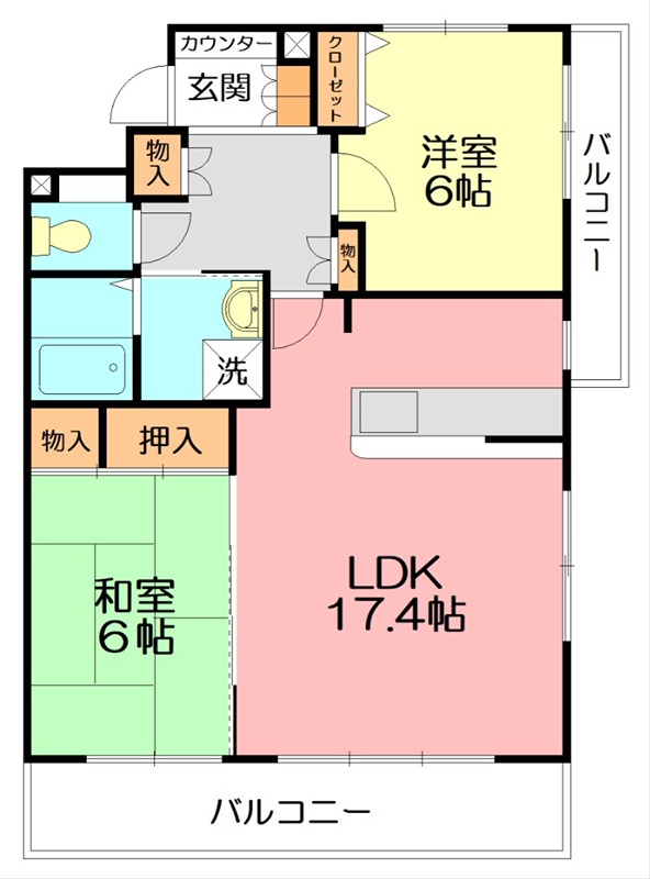 グランソラール丸の内 504号室 間取り
