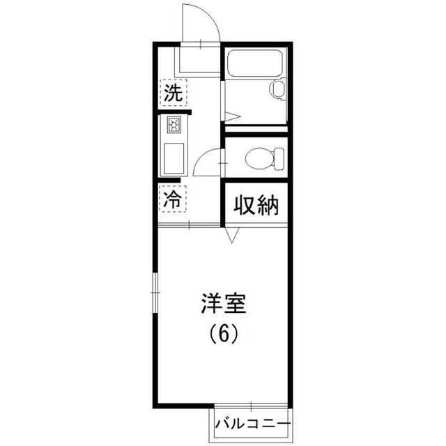 ヴィラ本厚木 201号室 間取り