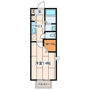 サンシャテロ湘南 201号室 間取り