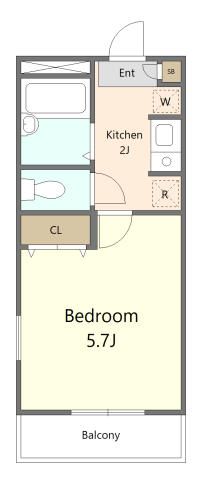 メローフラッツ湘南 101号室 間取り