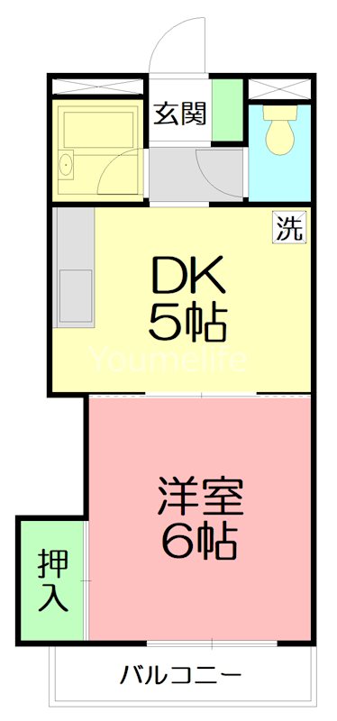 インペリア砥上 303号室 間取り