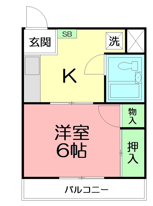 相湘21伊勢原ビル 306号室 間取り