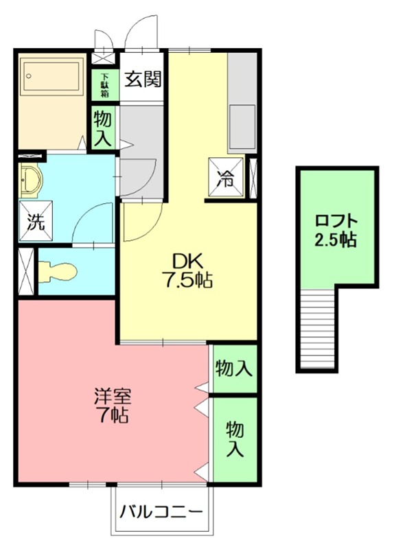 ハイネスＫ 201号室 間取り
