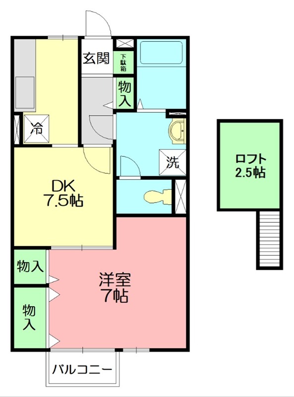 ハイネスK 202号室 間取り