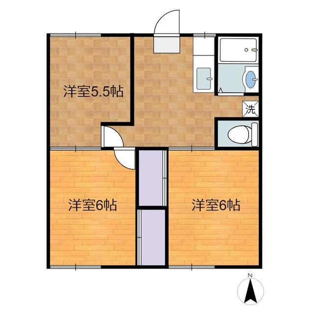 第5クレスト吉原 203号室 間取り