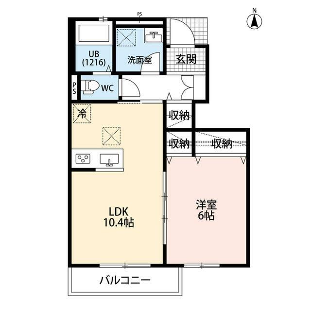 クレール鎌倉北 103号室 間取り