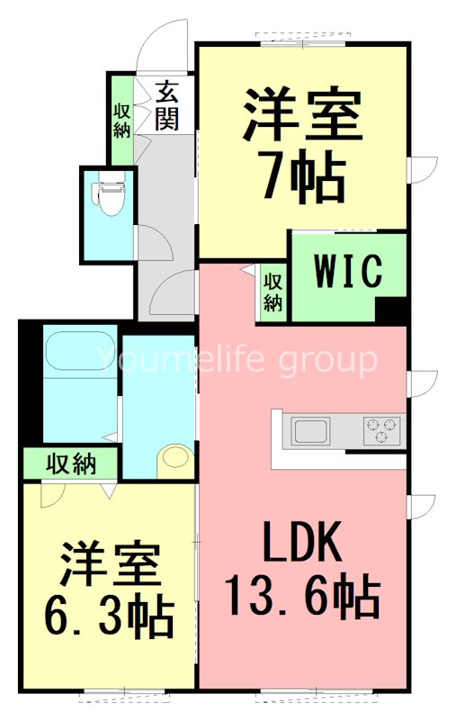 ビューテラス 101号室 間取り