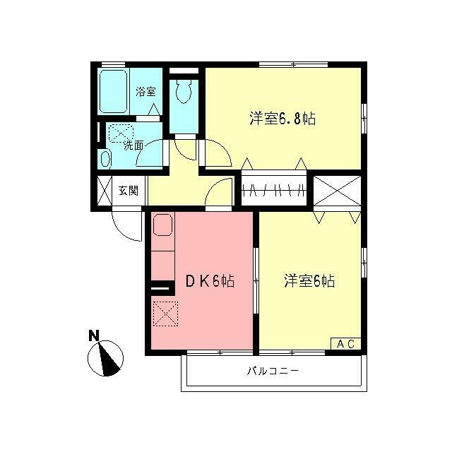 コート・フローラＢ 202号室 間取り