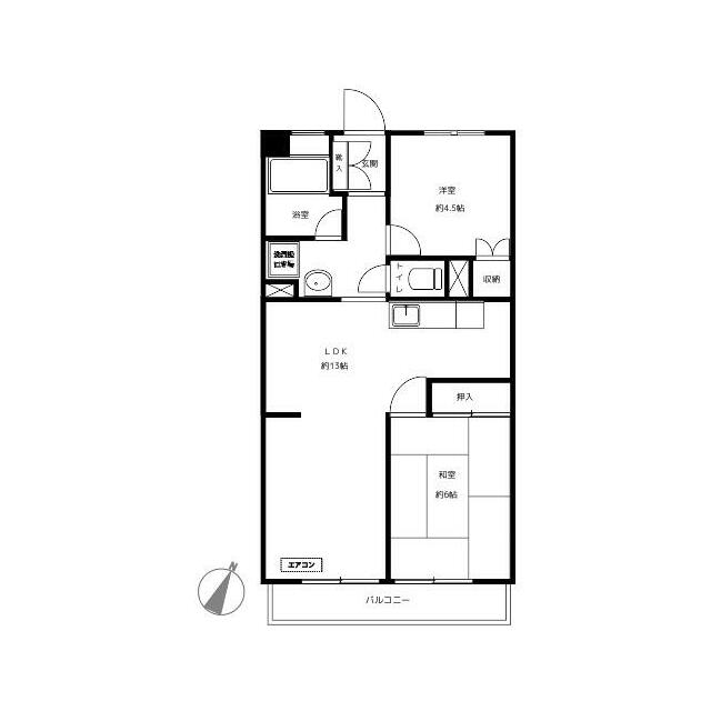 シーサイドハイツ早川 207号室 間取り